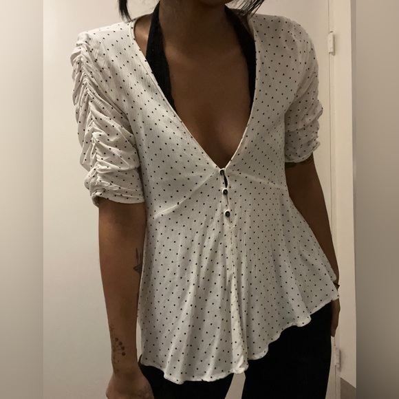 Zara polka dot blouse - Picture 1 of 3